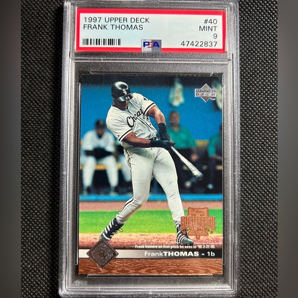 upper deck Other - Frank Thomas 1997 Upper Deck Card #40 PSA 9 Mint Chicago White Sox